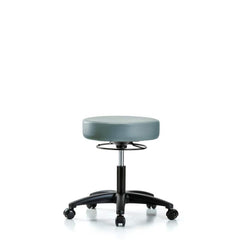 Lab Stool: Vinyl, 24″ Seat Width, 24″ Seat Depth Round Height