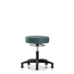 Lab Stool: Vinyl, 24″ Seat Width, 24″ Seat Depth Round Height