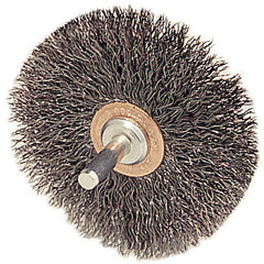 2-1/2″ Stem-Mounted Crimped Wire Wheel, .014″ Steel Fill, 1/4″ Stem - Best Tool & Supply
