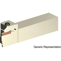 Indexable Cutoff Toolholder: 12 mm Max Depth of Cut, 24 mm Max Workpiece Dia, Right Hand 20 mm Shank Height, 20 mm Shank Width, Uses GCMN Inserts, Series GND