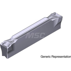 Grooving Insert: GCM2094GL AC5025S, Solid Carbide Absotech Finish, Neutral, 0.094″ Cutting Width, 0.709″ Max Depth, Series GND