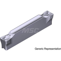 Grooving Insert: GCM5004MG AC5015S, Solid Carbide Absotech Finish, Neutral, 5 mm Cutting Width, 25 mm Max Depth, Series GND