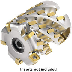 Indexable Square-Shoulder Face Mill:  10S100ZU4AP214Z28R48,  2.1420″ Max Cutting Depth Uses  28,  SNHJ100464SNGDH & SNHJ100408SNGDH Inserts,  Through Coolant,  Series  HARVI Ultra 8X