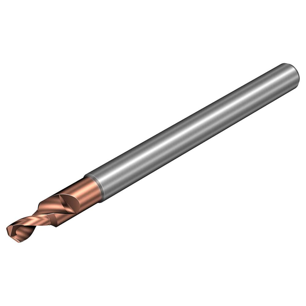 Micro Drill Bit: 0.0925″ Dia, 140 °, Solid Carbide TiALN Lite Finish, 1.9685″ OAL, RH Cut, Spiral Flute, Straight-Cylindrical Shank, Series CoroDrill 862