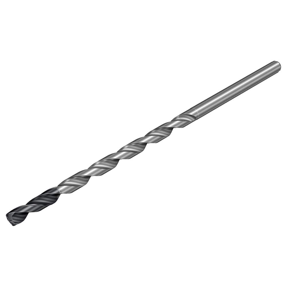 Micro Drill Bit: 0.1181″ Dia, 137 °, Solid Carbide TiALN Lite Finish, 3.2284″ OAL, RH Cut, Spiral Flute, Straight-Cylindrical Shank, Series CoroDrill 862