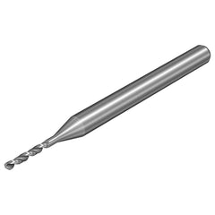 Micro Drill Bit: 0.0012″ Dia, 130 °, Solid Carbide Bright/Uncoated, 1.4961″ OAL, RH Cut, Spiral Flute, Straight-Cylindrical Shank, Series CoroDrill 462