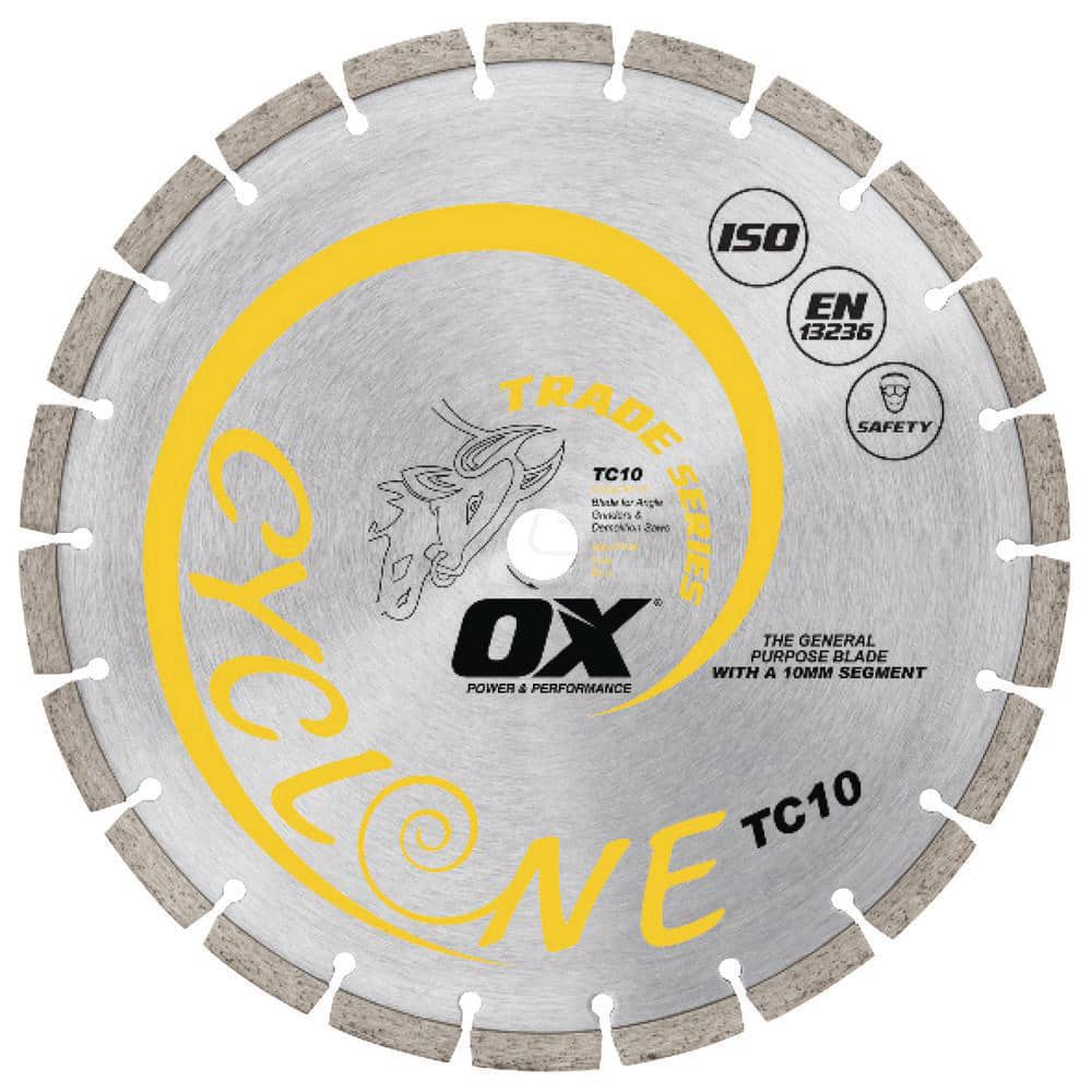 Wet & Dry Cut Saw Blade: 12″ Dia, 1″ Arbor Hole Use on Concrete & General Purpose, Standard Arbor