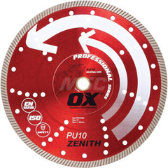 Wet & Dry Cut Saw Blade: 7″ Dia, 5/8 & 7/8″ Arbor Hole Use on Universal Hard, Round with Diamond Knockout Arbor