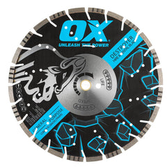 Wet & Dry Cut Saw Blade: 14″ Dia, 1″ Arbor Hole Use on Concrete & Asphalt, Standard Arbor