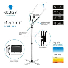 Task Light: LED, 17.3228″ Reach, Gooseneck Arm, Free Standing, Silver 24V, 16 Watts