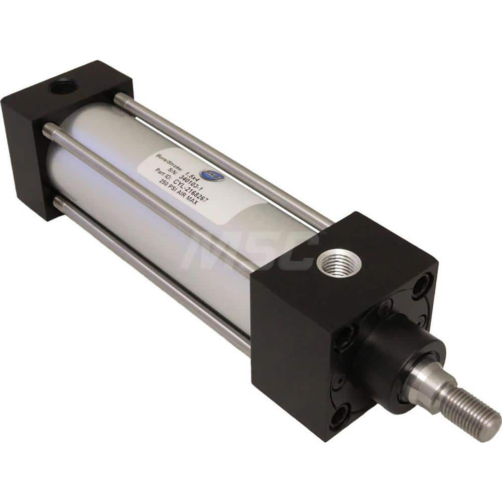 Air Cylinders; Type: Double Acting; Bore Size (Decimal Inch): 1-1/2; Rod Diameter (Decimal Inch): 0.6250; Stroke Length (Decimal Inch): 6.0000; Mounting Style: Flush Bottom; Port Size: 1/4; Port Type: NPT; Width (Decimal Inch): 2.0000; Length (Decimal Inc