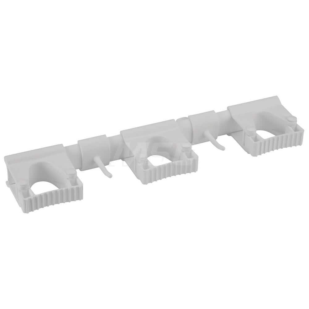 Mop & Broom Wall Hooks; Type: Wall Bracket; Number Of Holders: 5.000; Maximum Load Capacity: 6.61; Material: Polypropylene; TPE Rubber; Polyamide; Color: White; Width (Inch): 3.43