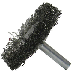 1-1/2″ Stem-Mounted Concave Crimped Wire Wheel, .008″ Steel Fill, 1/4″ Stem - Best Tool & Supply