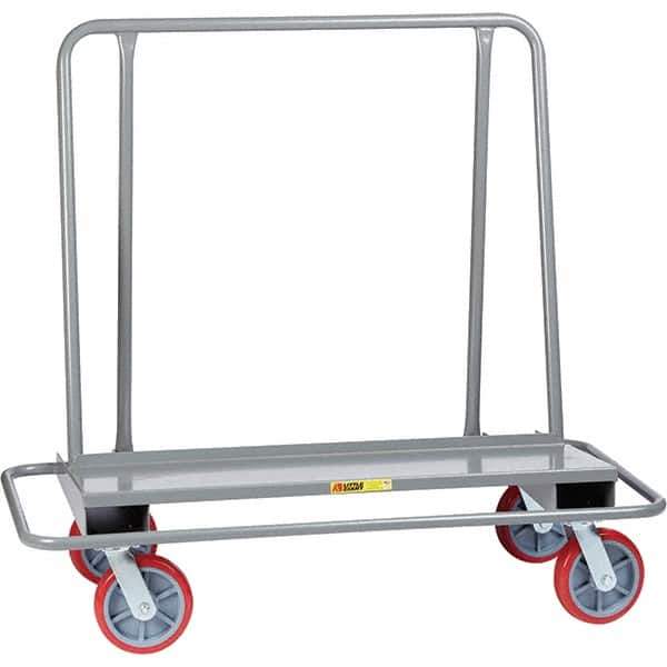 Little Giant - 2,000 Lb Capacity Steel Drywall Cart - Steel Deck, 26" OAW, 54" Platform Length, Polyurethane Casters - Best Tool & Supply