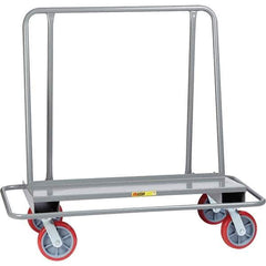 Little Giant - 2,000 Lb Capacity Steel Drywall Cart - Steel Deck, 26" OAW, 54" Platform Length, Polyurethane Casters - Best Tool & Supply