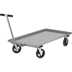 Little Giant - 2,000 Lb Capacity, 30" Wide x 48" Long x 9" High Cart - Steel, 2 Rigid/2 Swivel Casters - Best Tool & Supply