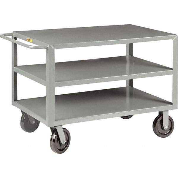 Little Giant - 5,000 Lb Capacity, 24" Wide x 48" Long x 36" High Cart - 3 Shelf, Steel, Phenolic Casters - Best Tool & Supply