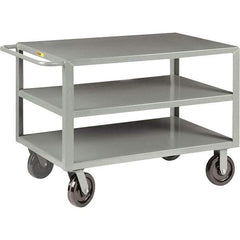 Little Giant - 5,000 Lb Capacity, 24" Wide x 48" Long x 36" High Cart - 3 Shelf, Steel, Phenolic Casters - Best Tool & Supply