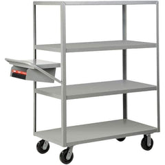 Little Giant - 3,600 Lb Capacity, 24" Wide x 36" Long x 63-1/2" High Order Picking Cart - 4 Shelf, Steel, Phenolic Casters - Best Tool & Supply