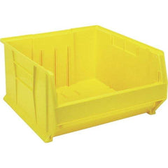 Quantum Storage - 225 Lb Load Capacity Yellow Polypropylene Tote Container - Stacking, 12" Long x 22-1/2" Wide x 23.9" High - Best Tool & Supply