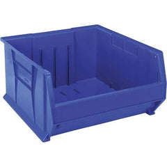 Quantum Storage - 225 Lb Load Capacity Blue Polypropylene Tote Container - Stacking, 12" Long x 22-1/2" Wide x 23.9" High - Best Tool & Supply