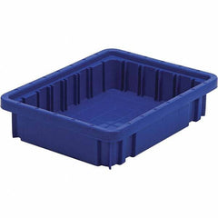 Quantum Storage - 20 Lb Load Capacity Blue Polypropylene Dividable Container - Stacking, 2-1/2" Long x 8.3" Wide x 10.9" High - Best Tool & Supply