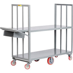 Little Giant - 2,000 Lb Capacity, 24" Wide x 60" Long x 58" High Order Picking Cart - Steel, Polyurethane Casters - Best Tool & Supply