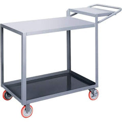 Little Giant - 1,200 Lb Capacity, 24" Wide x 48" Long x 40" High Order Picking Cart - 2 Shelf, Steel, Polyurethane Casters - Best Tool & Supply