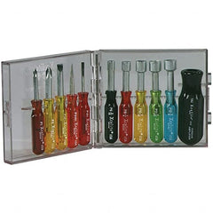 Xcelite - Screwdriver Sets Screwdriver Types Included: Nut Drivers; Phillips; Slotted Number of Pieces: 11 - Best Tool & Supply