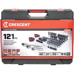 Crescent - 121 Piece 1/4, 3/8" Drive Mechanic's Tool Set - Exact Industrial Supply