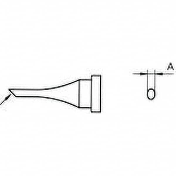 Weller - Soldering Iron Tips; Type: Round Slope Tip ; For Use With: WP8; WSP80; WXP80 - Exact Industrial Supply