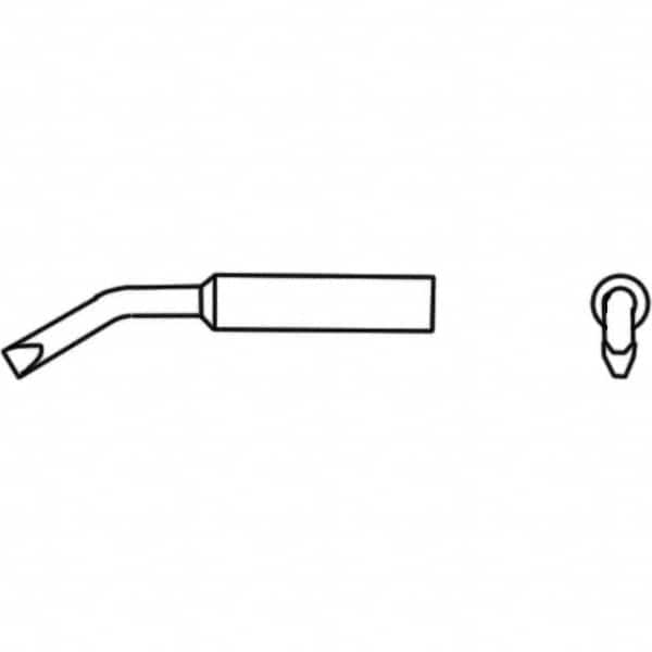 Weller - Soldering Iron Tips; Type: Bent Chisel ; For Use With: WP65; WTP90; WXP65; WXP90 - Exact Industrial Supply