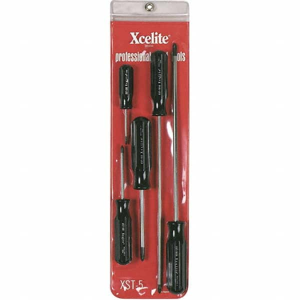 Screwdriver Set: 5 Pc, Phillips Includes Phillips: #0, #1, #2