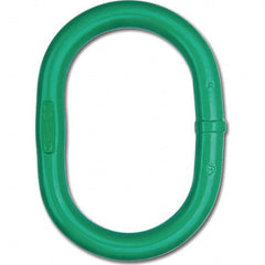 Campbell - Links; Type: Oblong Master Link ; Chain Size (Inch): 7/8 ; Load Capacity (Lb.): 17,600 ; Material: Cam Alloy ; Material Grade: 100 ; Finish/Coating: Green - Exact Industrial Supply