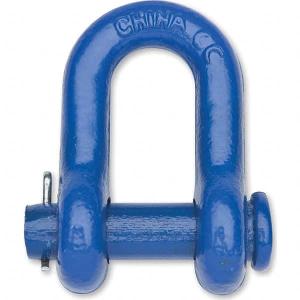 Campbell - Shackles; Nominal Chain Size: 5/16 ; Load Limit (Ton): 0.75 ; Type: Utility ; Pin Type: Round ; Material: Forged Steel ; Load Capacity (Lb.): 1,500 - Exact Industrial Supply