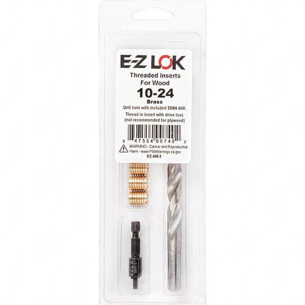 E-Z LOK - Thread Repair Kits Insert Thread Size (Inch): #10-24 Includes Drill: Yes - Best Tool & Supply