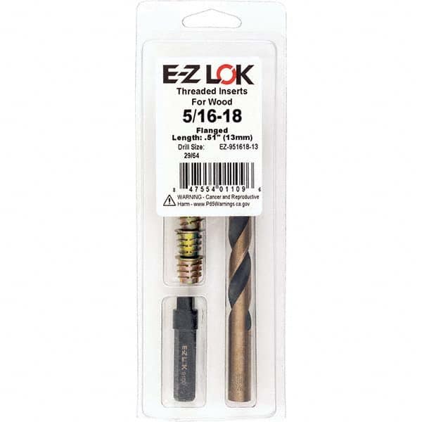 E-Z LOK - Thread Repair Kits Insert Thread Size (Inch): 5/16-18 Includes Drill: Yes - Best Tool & Supply