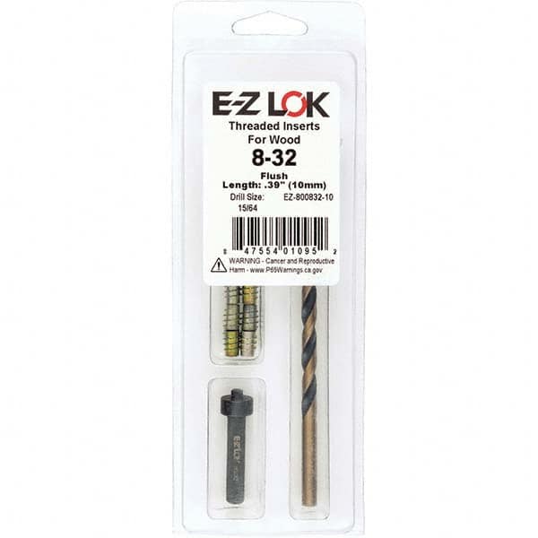 E-Z LOK - Thread Repair Kits Insert Thread Size (Inch): #8-32 Includes Drill: Yes - Best Tool & Supply