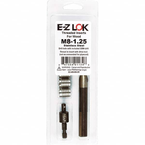 E-Z LOK - Thread Repair Kits Insert Thread Size (mm): M8x1.25 Includes Drill: Yes - Best Tool & Supply