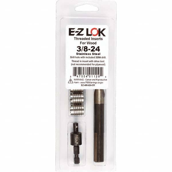 E-Z LOK - Thread Repair Kits Insert Thread Size (Inch): 3/8-24 Includes Drill: Yes - Best Tool & Supply