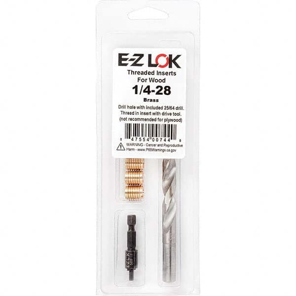 E-Z LOK - Thread Repair Kits Insert Thread Size (Inch): 1/4-28 Includes Drill: Yes - Best Tool & Supply