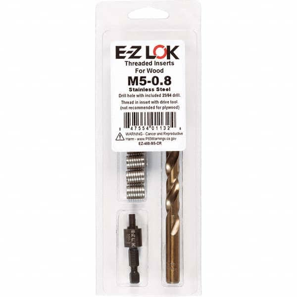 E-Z LOK - Thread Repair Kits Insert Thread Size (mm): M5x0.80 Includes Drill: Yes - Best Tool & Supply