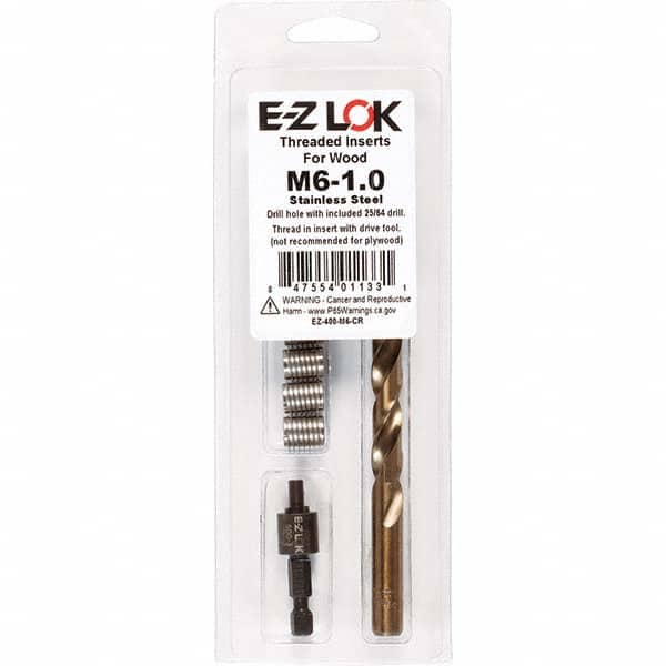 E-Z LOK - Thread Repair Kits Insert Thread Size (mm): M6x1.00 Includes Drill: Yes - Best Tool & Supply