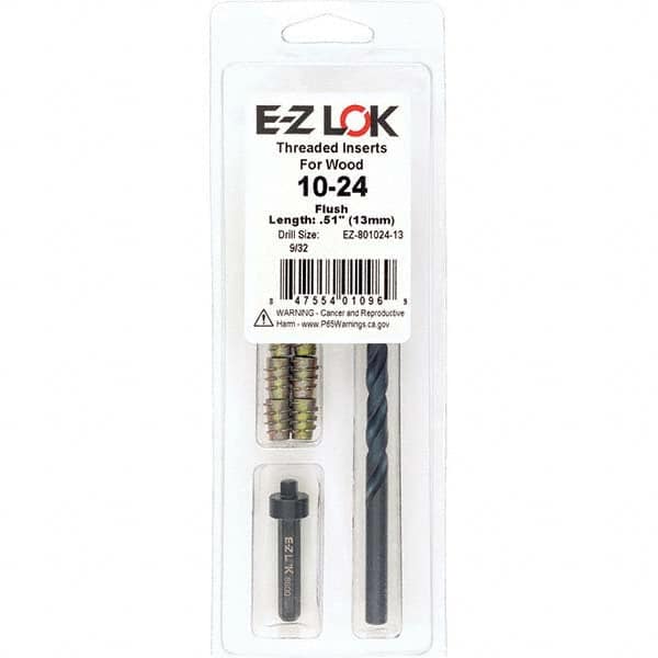 E-Z LOK - Thread Repair Kits Insert Thread Size (Inch): #10-24 Includes Drill: Yes - Best Tool & Supply