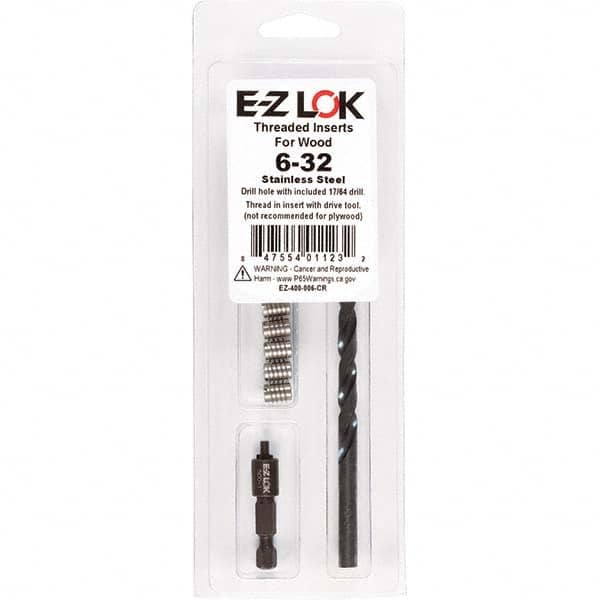 E-Z LOK - Thread Repair Kits Insert Thread Size (Inch): #6-32 Includes Drill: Yes - Best Tool & Supply