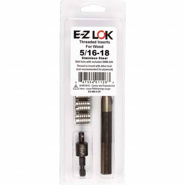 E-Z LOK - Thread Repair Kits Insert Thread Size (Inch): 5/16-18 Includes Drill: Yes - Best Tool & Supply