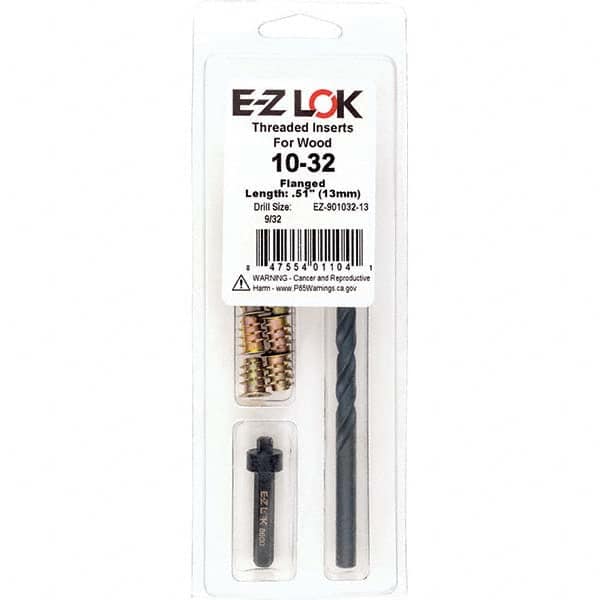 E-Z LOK - Thread Repair Kits Insert Thread Size (Inch): #10-32 Includes Drill: Yes - Best Tool & Supply