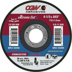 CGW Abrasives - Cutoff Wheels Tool Compatibility: Angle Grinders Wheel Diameter (Inch): 6 - Best Tool & Supply