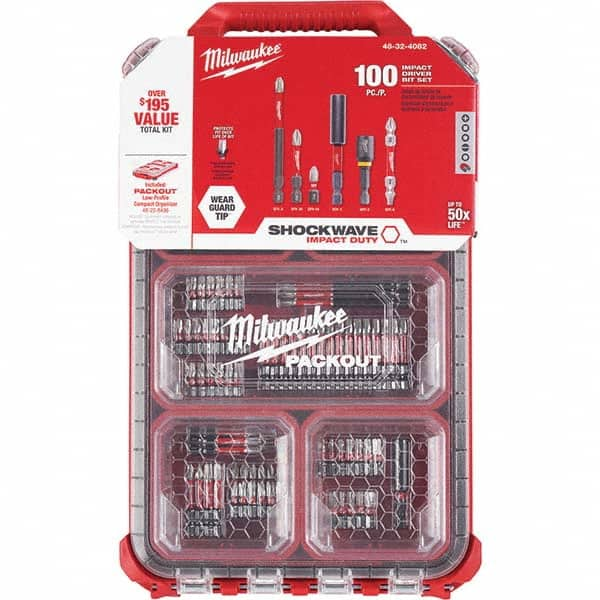 Milwaukee Tool - Power & Impact Screwdriver Bit Sets Point Type: Phillips; Slotted; Square; Torx Tool Type: Driver Bit - Best Tool & Supply