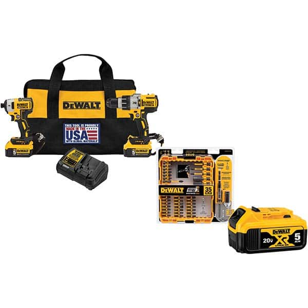 DeWALT - Cordless Tool Combination Kits Voltage: 20 Tools: Hammerdrill & Impact Driver - Best Tool & Supply